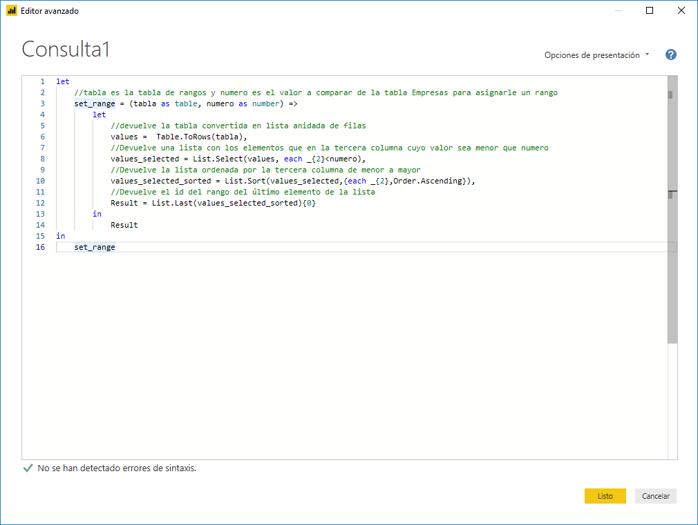 Crear y usar funciones en Power Query