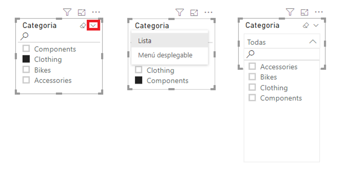 Convertir lista en menú desplegable