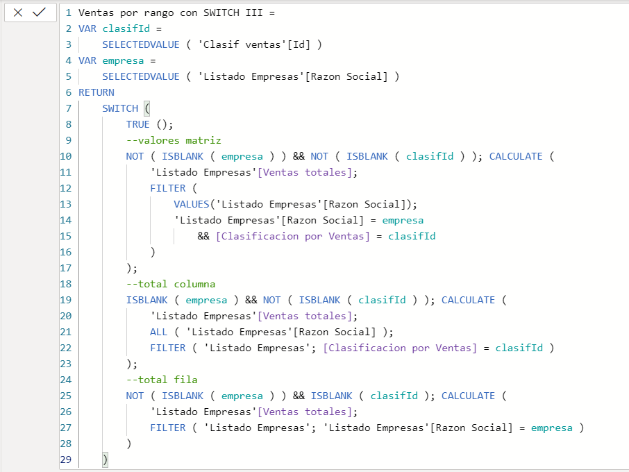 dataXbi - Medida clasificación ventas switch III