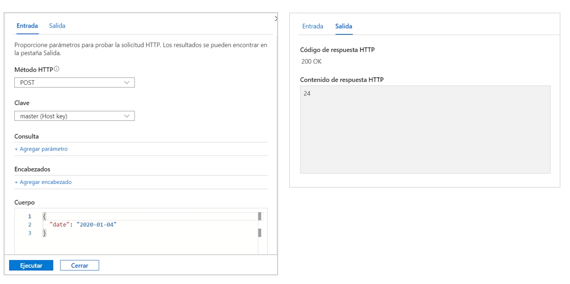 Ejecutando una Función Azure que ejecuta una consulta DAX contra un conjunto de datos Power BI