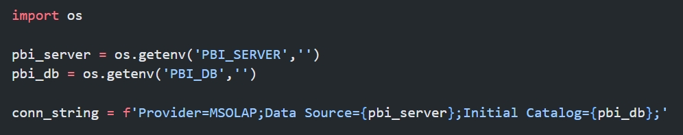 Cadena de conexión a Power BI desde Python