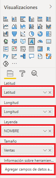 Ãreas de datos de Azure Maps