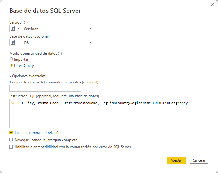 dataXbi-conector-sql-server-consulta-nativa