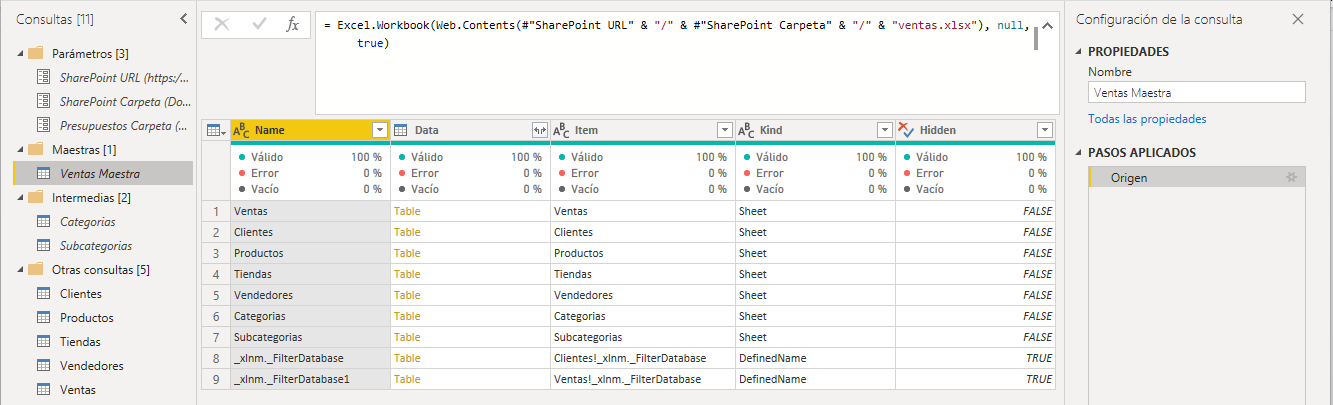 dataXbi - Consulta Maestra Carpeta Maestra