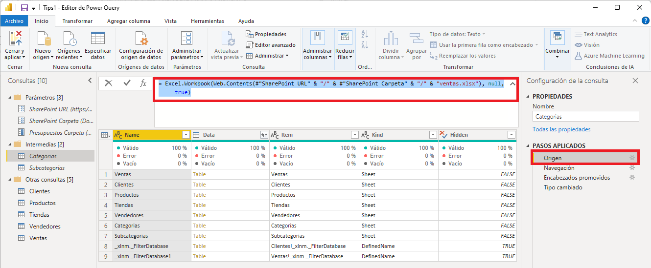 dataXbi Transformación Paso Origen