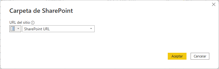 dataXbi Nuevo Origen Carpeta SharePoint